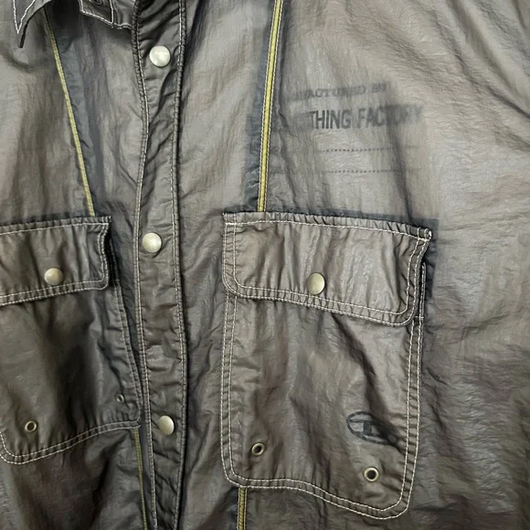 Diesel Men's Gray and Nude Jacket Overshirt